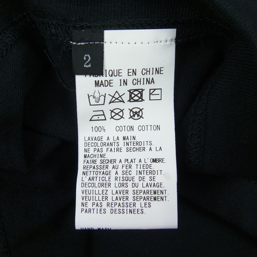 Y's Yohji Yamamoto ワイズ ヨウジヤマモト YE-T45-038-1 STUDDED LONG T SHIRT ロング Tシャツ カットソー スタッズ ブラック系 2【極上美品】【中古】