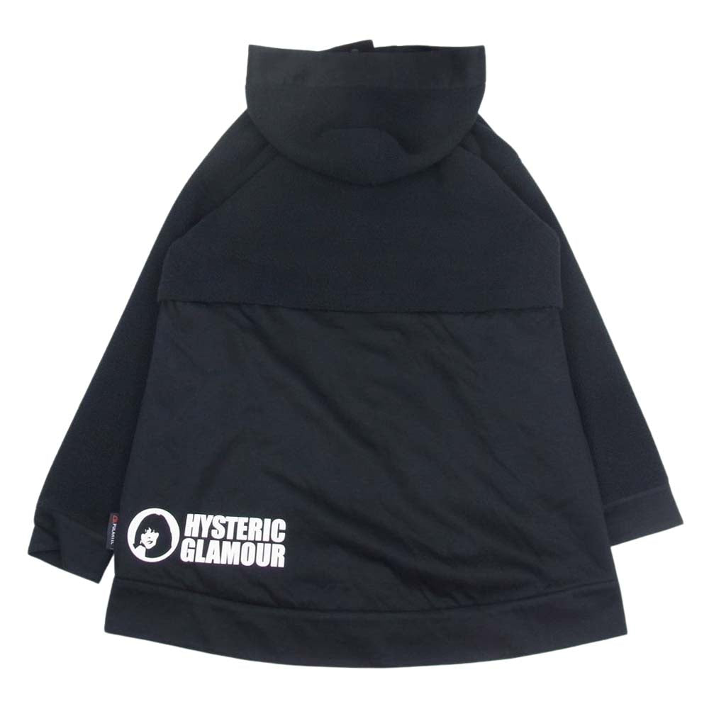HYSTERIC GLAMOUR ヒステリックグラマー 01223CJ01　 CIRCLE LOGO マウンテン フリース コート  ブラック系 F【新古品】【未使用】【中古】