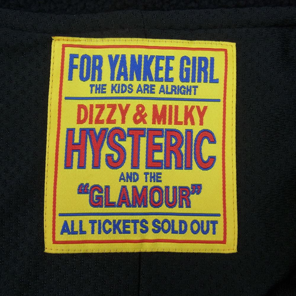 HYSTERIC GLAMOUR ヒステリックグラマー 01223CJ01　 CIRCLE LOGO マウンテン フリース コート  ブラック系 F【新古品】【未使用】【中古】