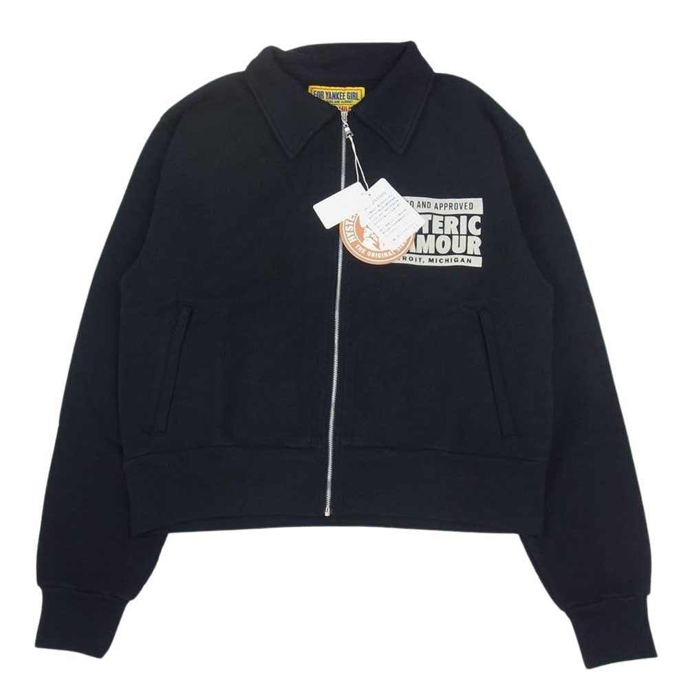 HYSTERIC GLAMOUR ヒステリックグラマー 01221CJ01 ピケ コットン ジャケット ブルゾン ブラック系 F【新古品】【未使用】【中古】