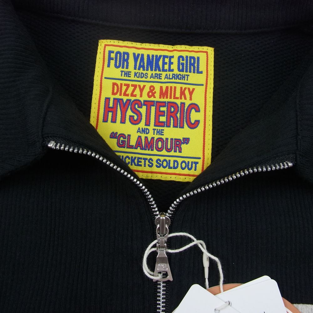 HYSTERIC GLAMOUR ヒステリックグラマー 01221CJ01 ピケ コットン ジャケット ブルゾン ブラック系 F【新古品】【未使用】【中古】