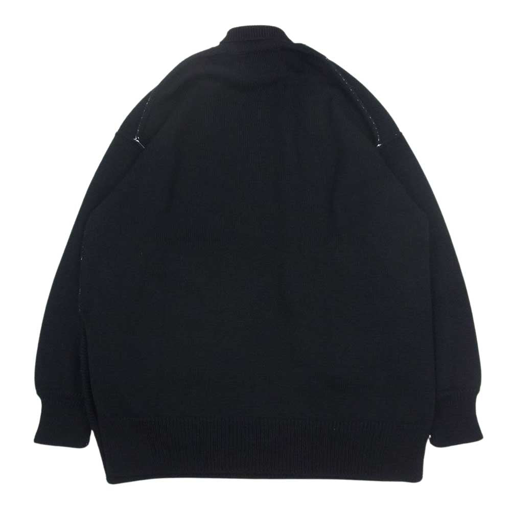 Y's Yohji Yamamoto ワイズ ヨウジヤマモト YX-K05-182-3 PLAITING PLAIN STITCH HIGH NECK PULLOVER プレーン ステッチ ハイネック プルオーバ― ニット ブラック系 2【美品】【中古】