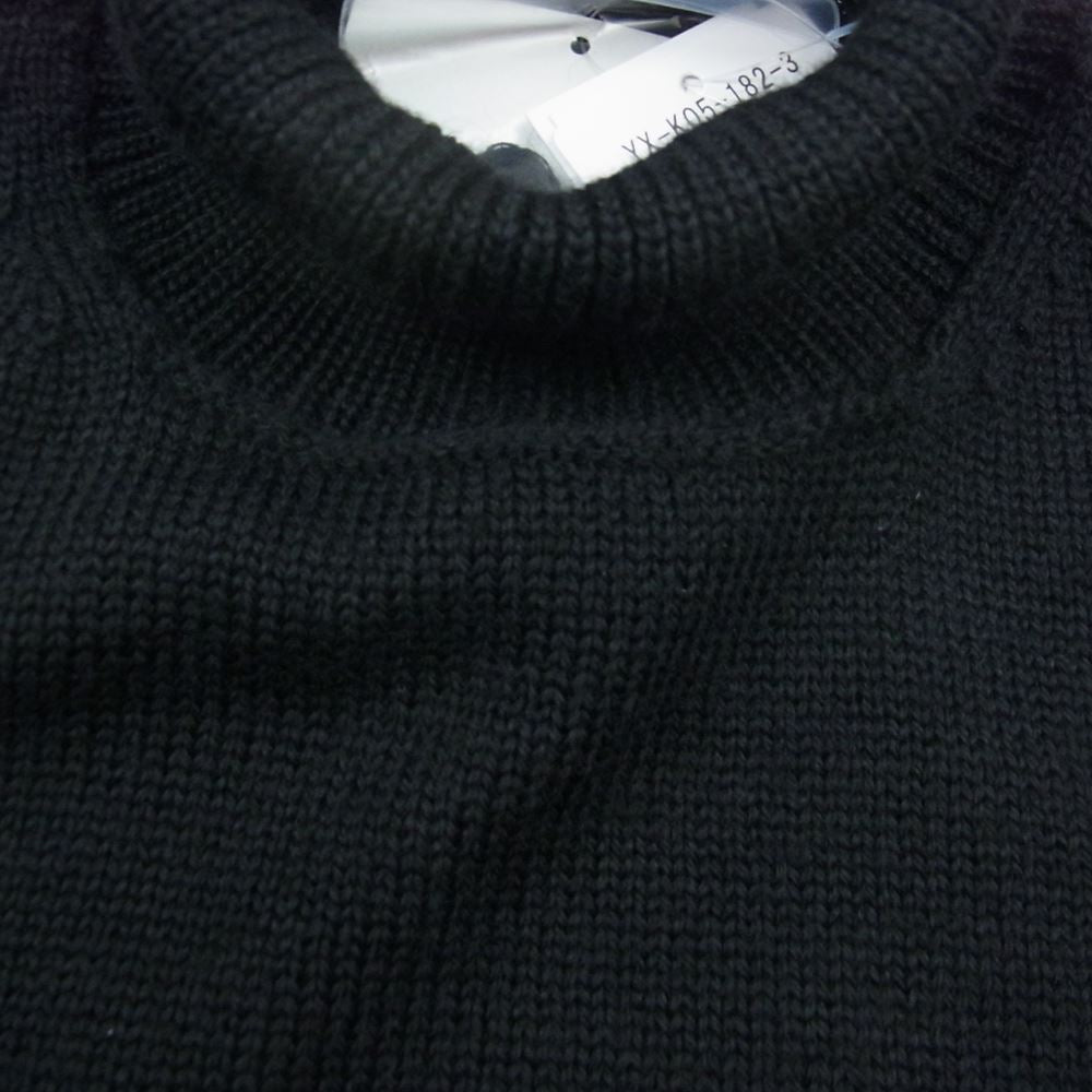 Y's Yohji Yamamoto ワイズ ヨウジヤマモト YX-K05-182-3 PLAITING PLAIN STITCH HIGH NECK PULLOVER プレーン ステッチ ハイネック プルオーバ― ニット ブラック系 2【美品】【中古】