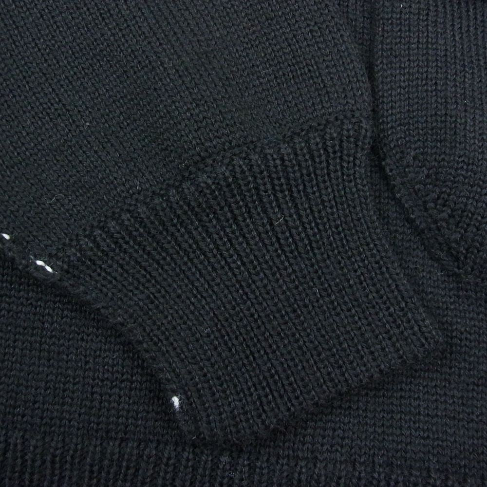 Y's Yohji Yamamoto ワイズ ヨウジヤマモト YX-K05-182-3 PLAITING PLAIN STITCH HIGH NECK PULLOVER プレーン ステッチ ハイネック プルオーバ― ニット ブラック系 2【美品】【中古】
