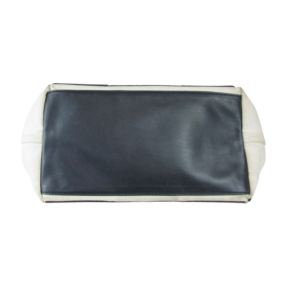 BALENCIAGA バレンシアガ 339933 NAVY CABAS ネイビー カバス S ショルダー トート バック ホワイト系【中古】
