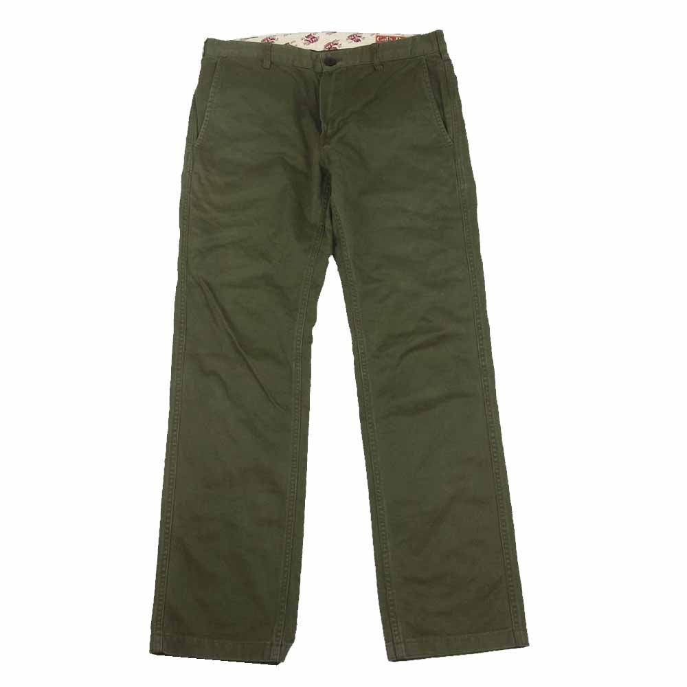 CAT'S PAW キャッツポウ コットン ワーク チノ パンツ カーキ系 32【中古】