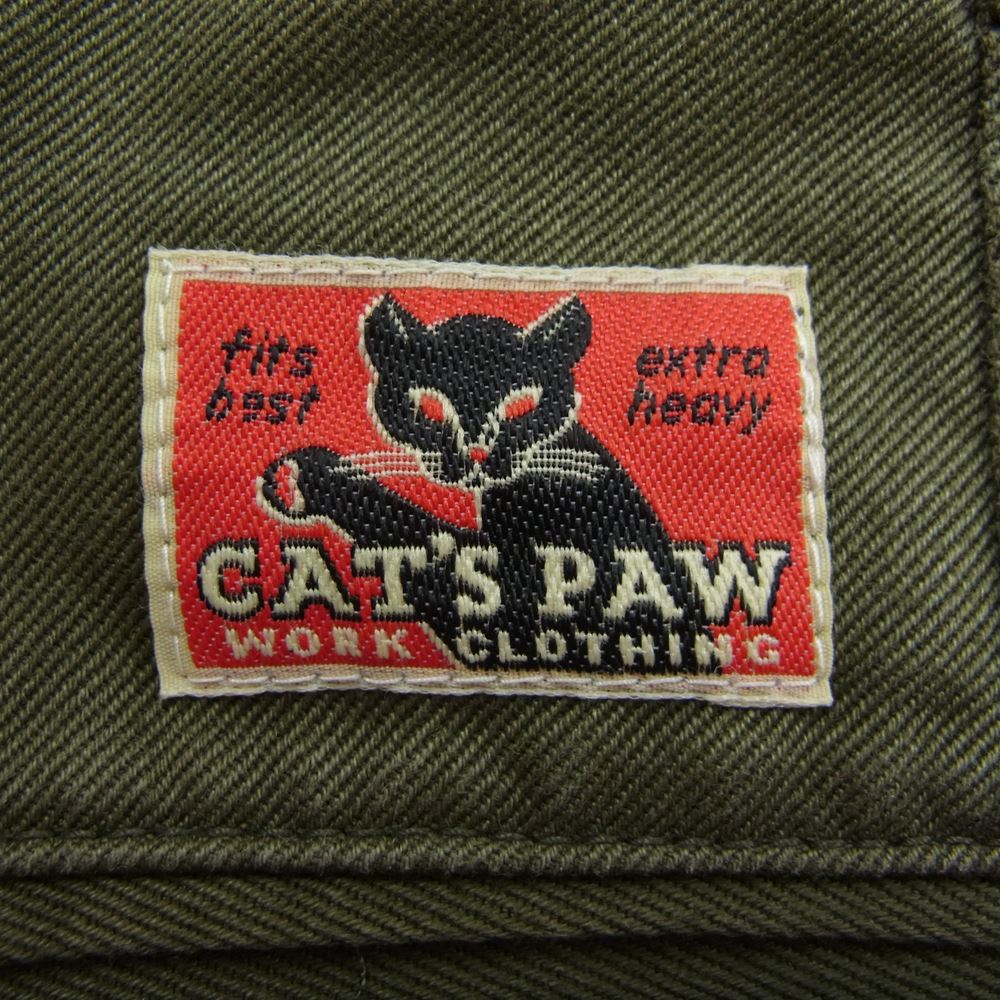 CAT'S PAW キャッツポウ コットン ワーク チノ パンツ カーキ系 32【中古】