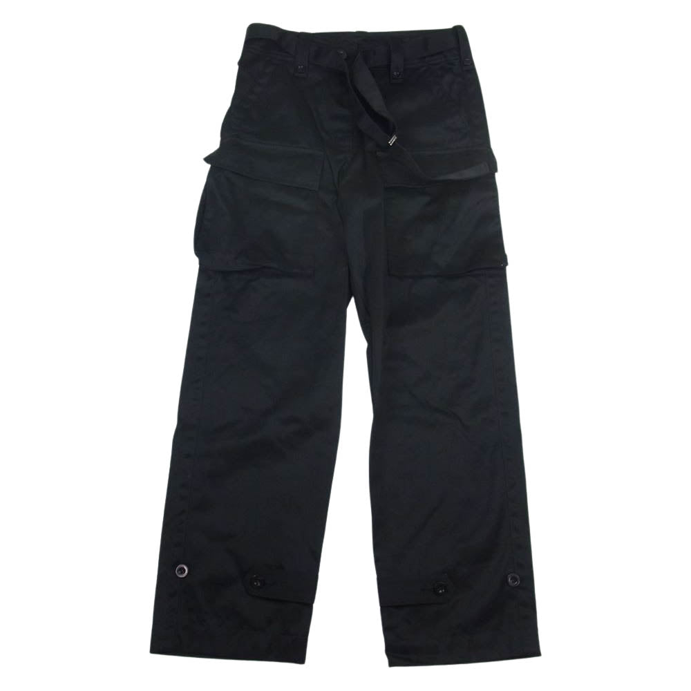 Sacai サカイ 23-06456 Cotton Chino Pants ベルデッド カーゴ コットン チノ パンツ ブラック系 2【中古】