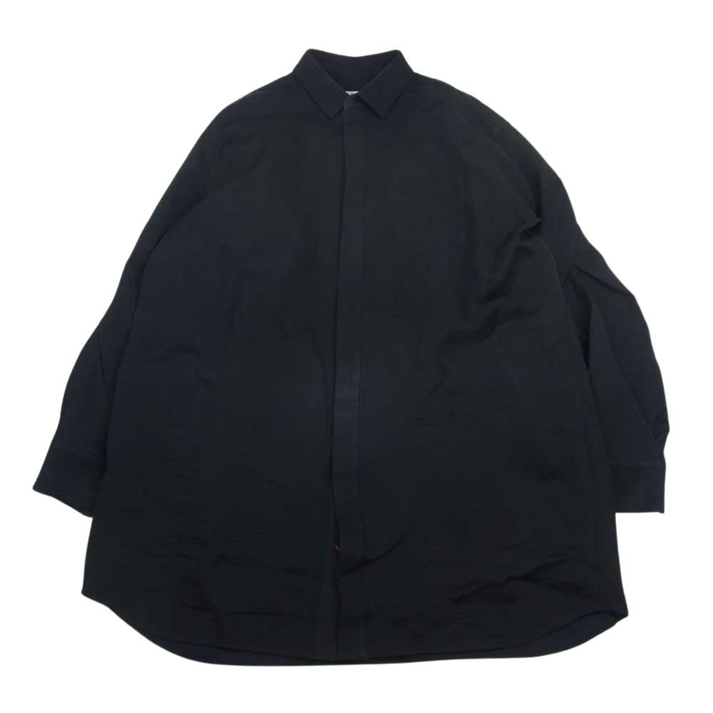Sacai サカイ 23SS 23-06687 DOUBLE-FACED SILK COTTON SHIRT DRESS ダブルフェイス シルクコットン シャツ ドレス ブラック系 2【中古】