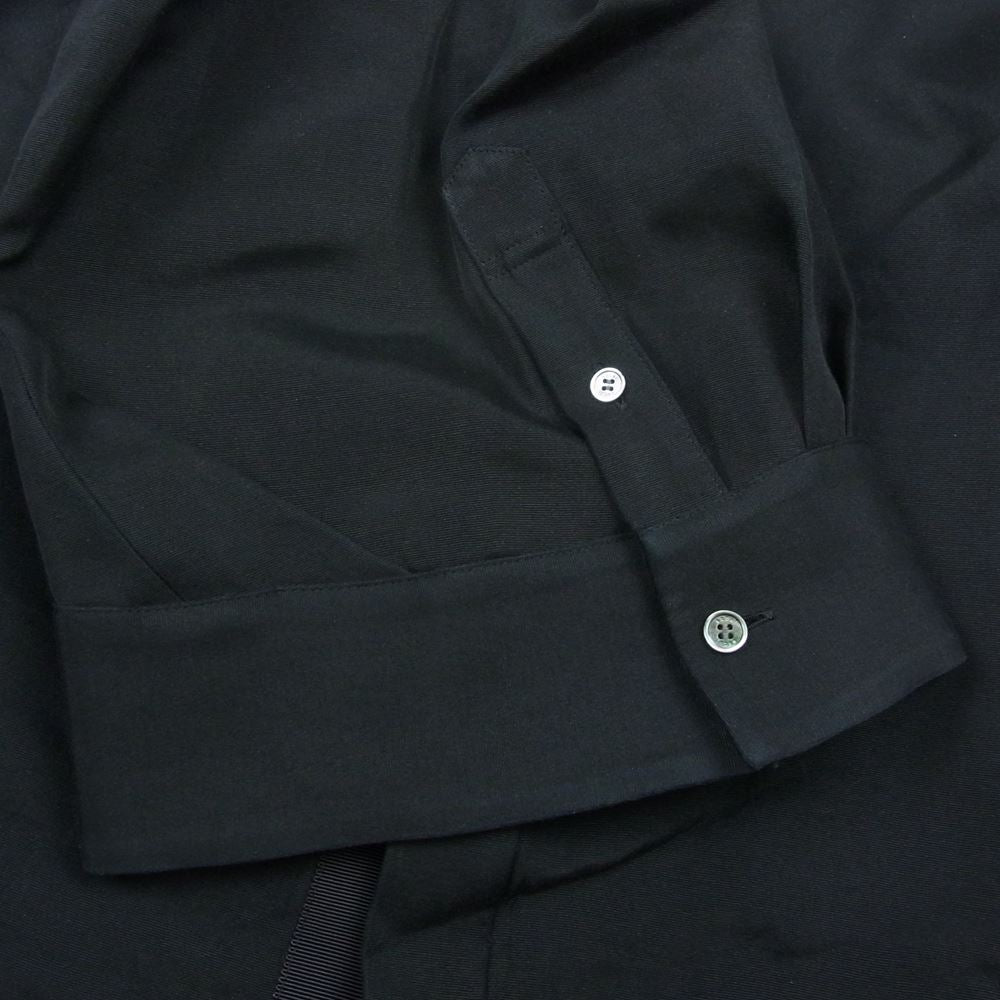 Sacai サカイ 23SS 23-06687 DOUBLE-FACED SILK COTTON SHIRT DRESS ダブルフェイス シルクコットン シャツ ドレス ブラック系 2【中古】
