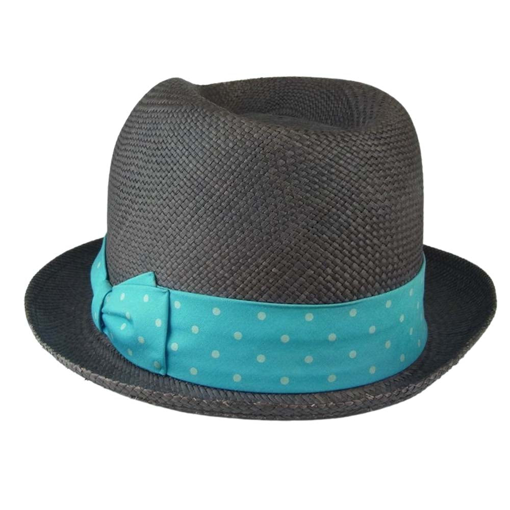 WACKO MARIA ワコマリア × 東京HAT ROCKERS 東京ハット ロッカーズ 麦わら リボン ストロー ハット ブラック ブラウン系 XL XL　60【中古】