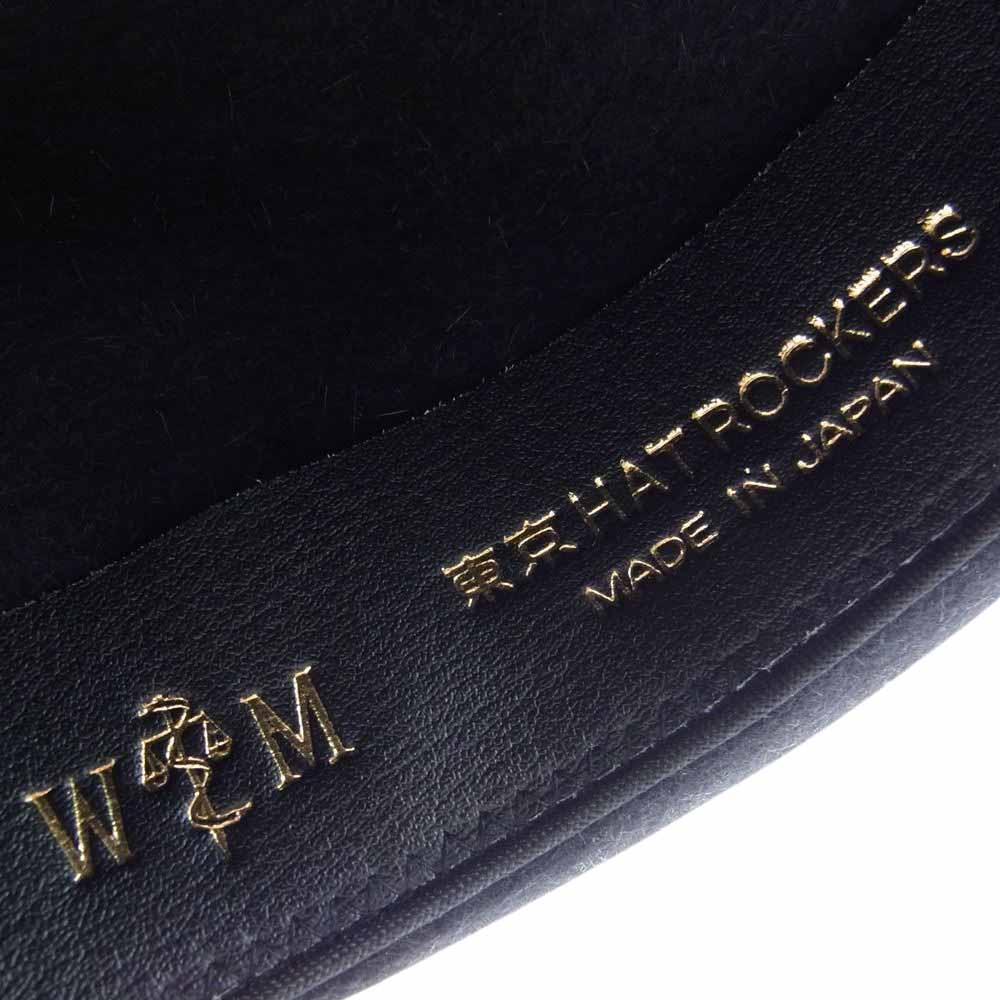WACKO MARIA ワコマリア × 東京HAT ROCKERS 東京ハット ロッカーズ 中折れ ウール リボン ハット ブラック系 XL（60）【中古】