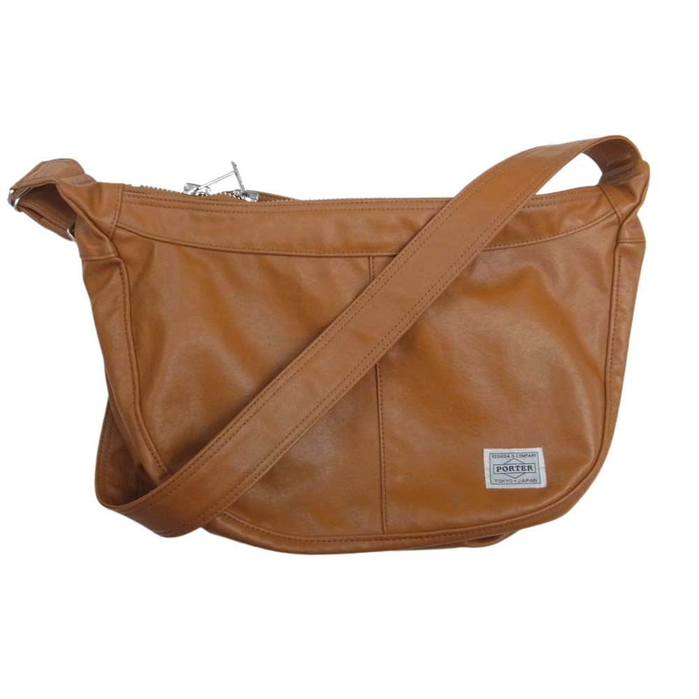 PORTER ポーター 707-07186 FREE STYLE フリースタイル ショルダー バッグ キャメル ライトブラウン系【中古】