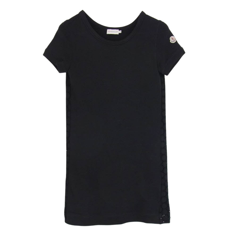 MONCLER モンクレール 410938555000 80303 ABITO サイド透かし編み 切り返しカットソー ブラック系 XS【中古】