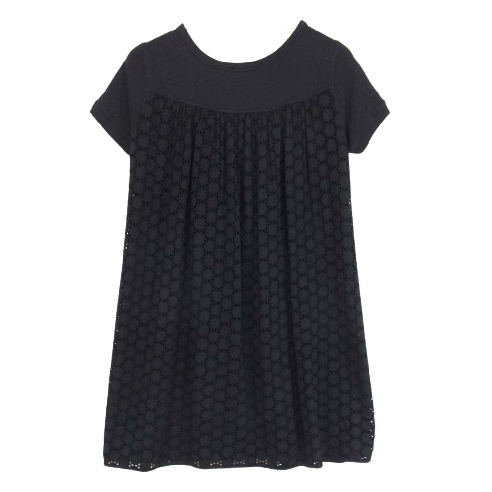 MONCLER モンクレール 410938555000 80303 ABITO サイド透かし編み 切り返しカットソー ブラック系 XS【中古】