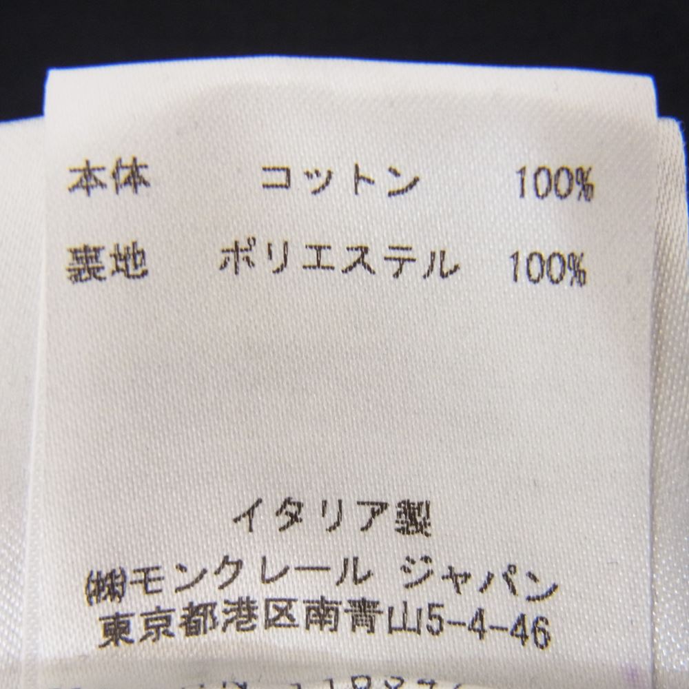 MONCLER モンクレール 410938555000 80303 ABITO サイド透かし編み 切り返しカットソー ブラック系 XS【中古】