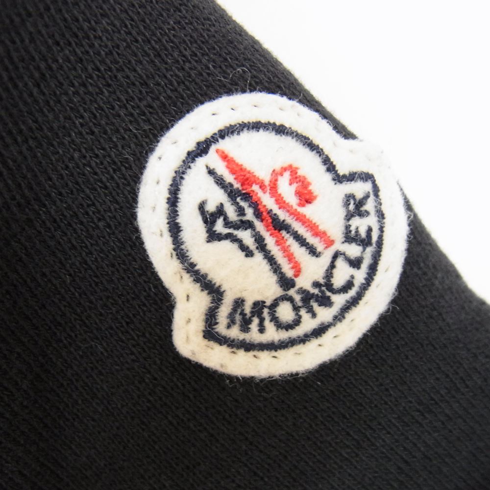 MONCLER モンクレール 410938555000 80303 ABITO サイド透かし編み 切り返しカットソー ブラック系 XS【中古】