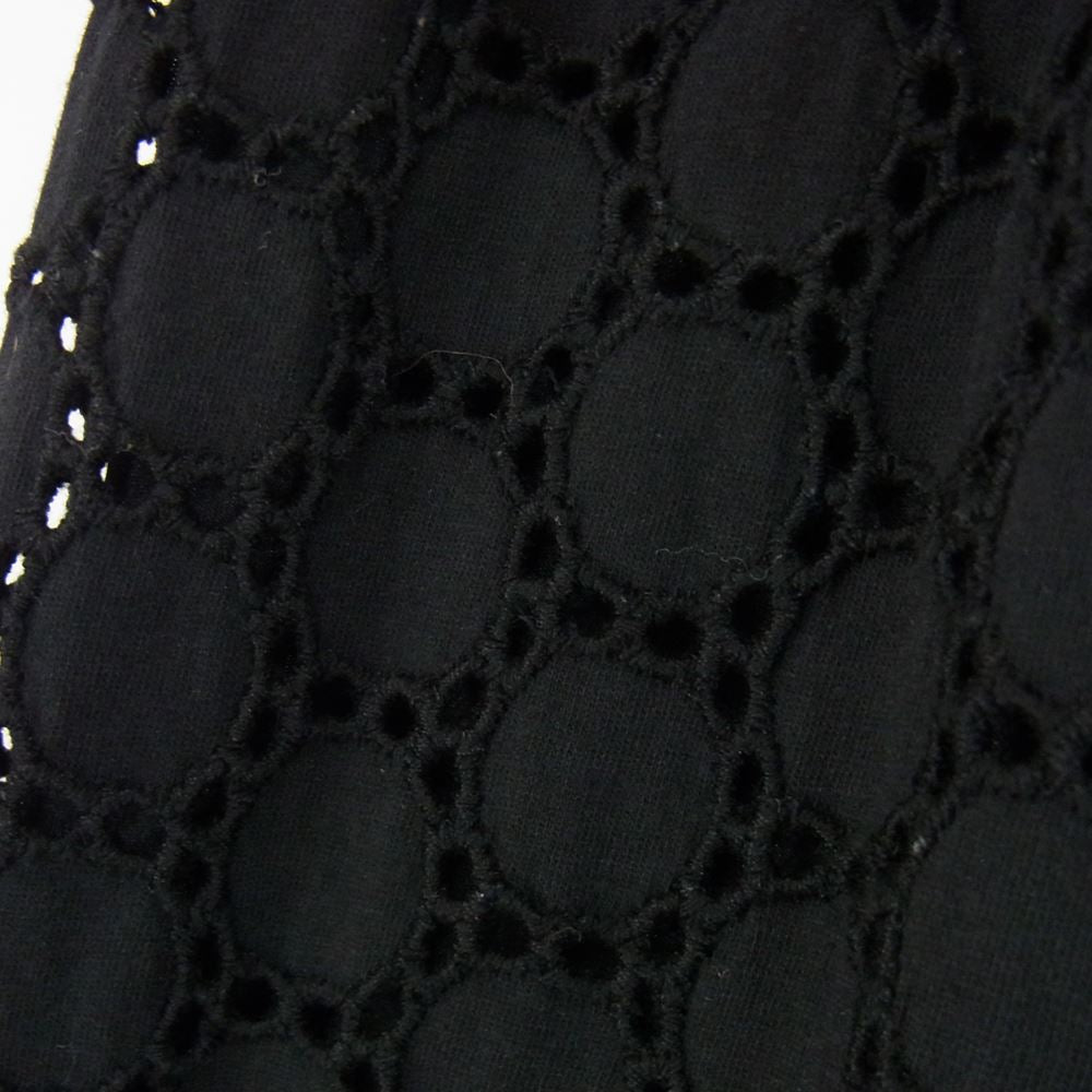 MONCLER モンクレール 410938555000 80303 ABITO サイド透かし編み 切り返しカットソー ブラック系 XS【中古】