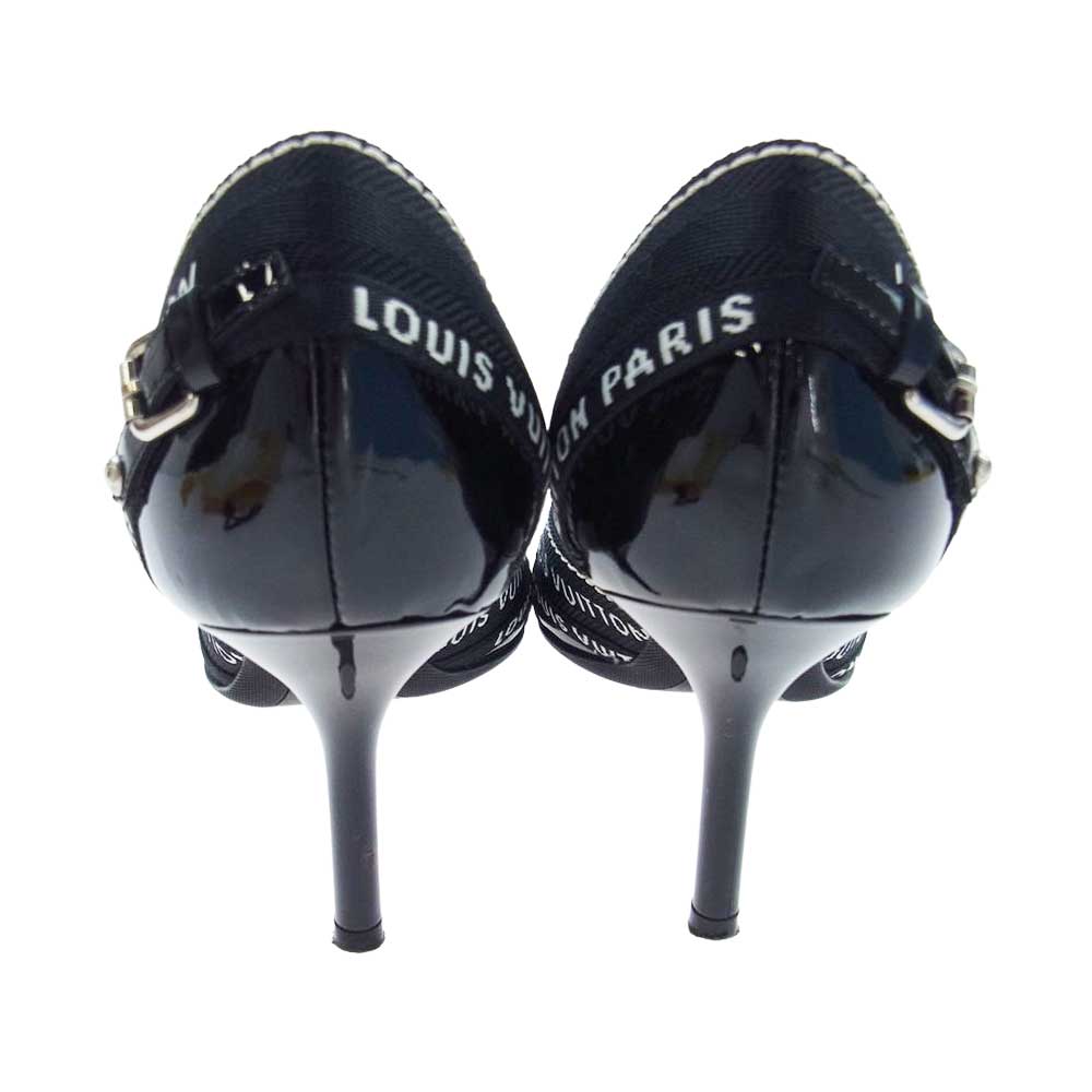 LOUIS VUITTON ルイ・ヴィトン ロゴ リボン ピンヒール パンプス ブラック系【中古】