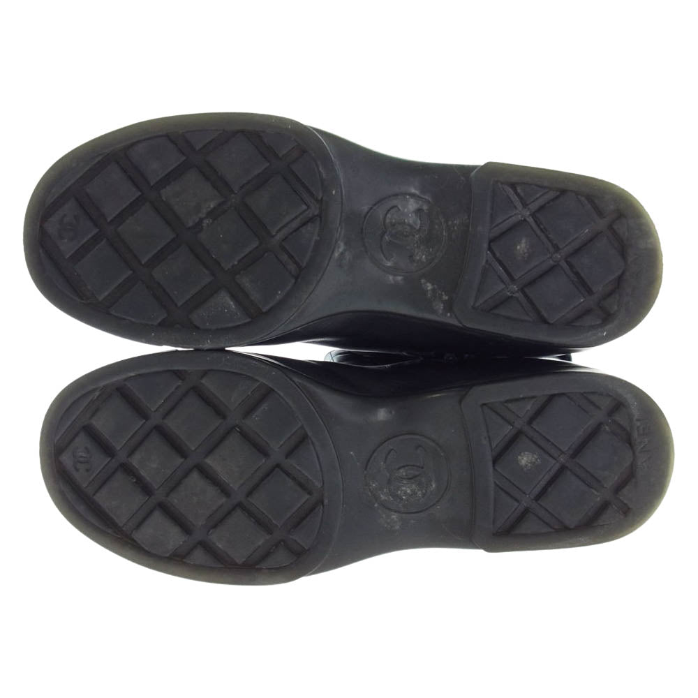 CHANEL シャネル CC ココマーク ベルト ロング ブーツ ブラック系【中古】