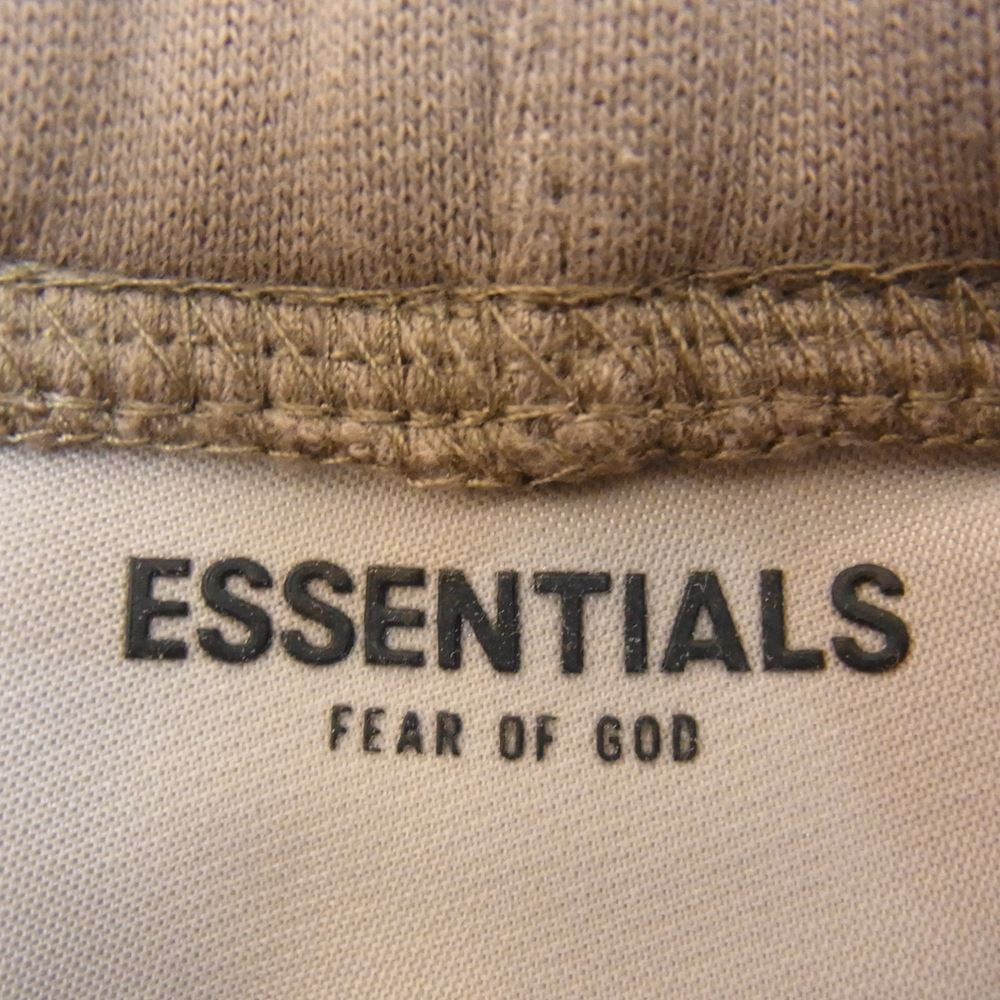FEAR OF GOD フィアオブゴッド FOG ESSENTIALS エッセンシャルズ フロントラバーロゴ スウェット ショーツ ブラウン系 XS【中古】