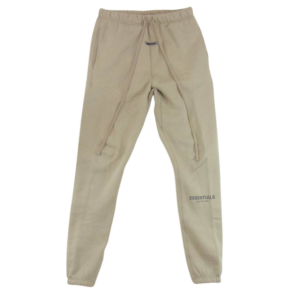 FEAR OF GOD フィアオブゴッド FOG ESSENTIALS エッセンシャルズ フロントラバーロゴ スウェット パンツ ベージュ系 S【中古】