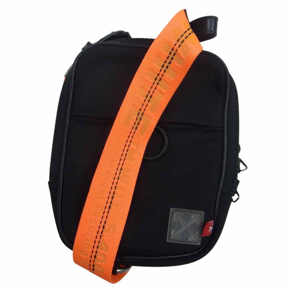OFF-WHITE オフホワイト イタリア製 ショルダー バッグ ポーチ ブラック系【中古】