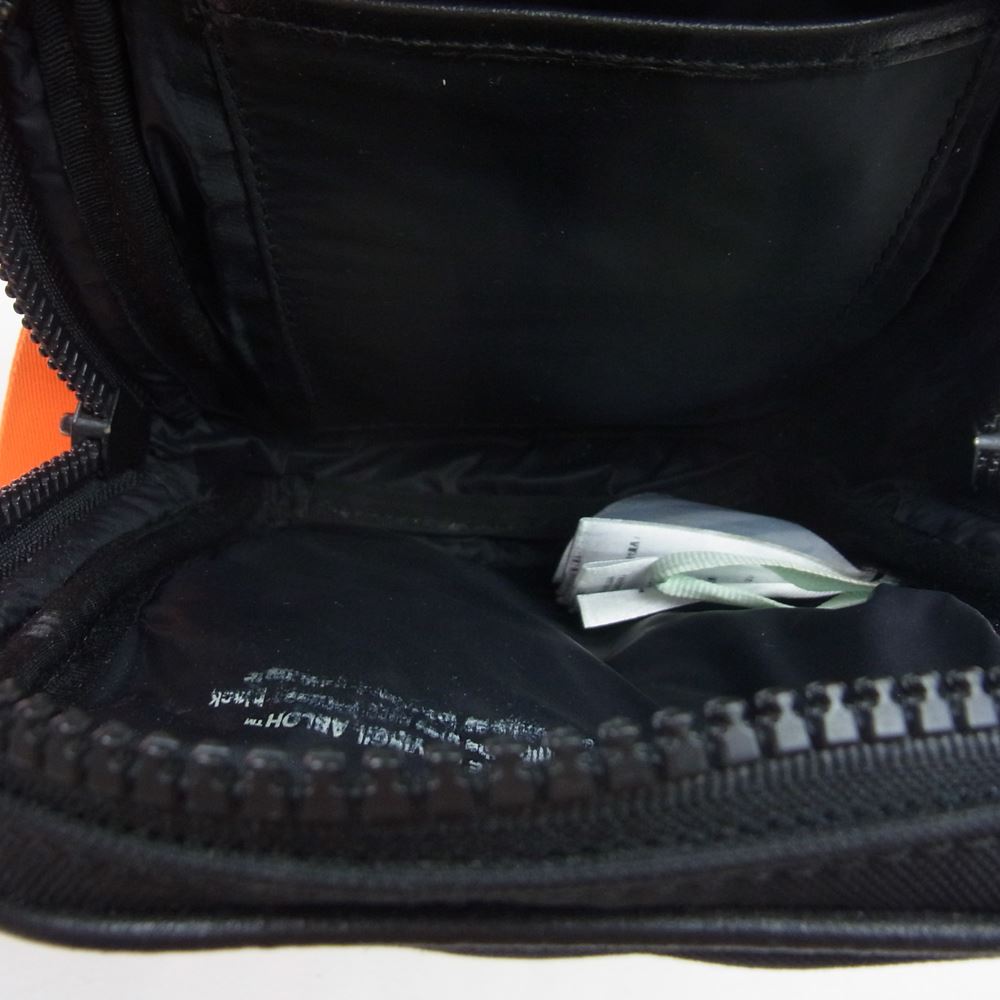OFF-WHITE オフホワイト イタリア製 ショルダー バッグ ポーチ ブラック系【中古】