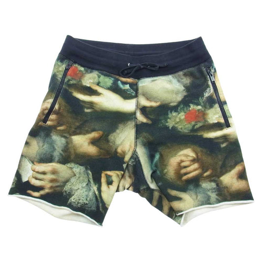 Supreme シュプリーム 15SS × UNDERCOVER  Sweatshort アンダーカバー スウェットショーツ ショートパンツ ハーフパンツ 総柄 カットオフ ブラック系 マルチカラー系 S【中古】