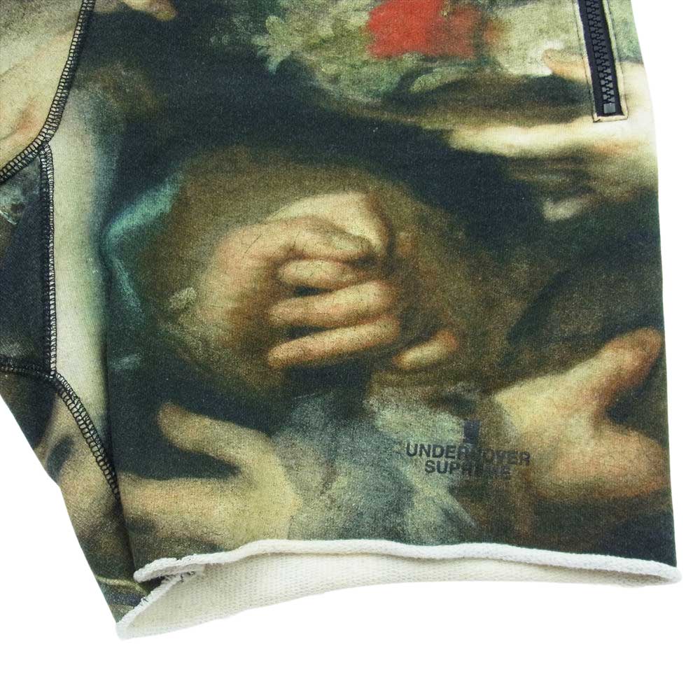 Supreme シュプリーム 15SS × UNDERCOVER  Sweatshort アンダーカバー スウェットショーツ ショートパンツ ハーフパンツ 総柄 カットオフ ブラック系 マルチカラー系 S【中古】