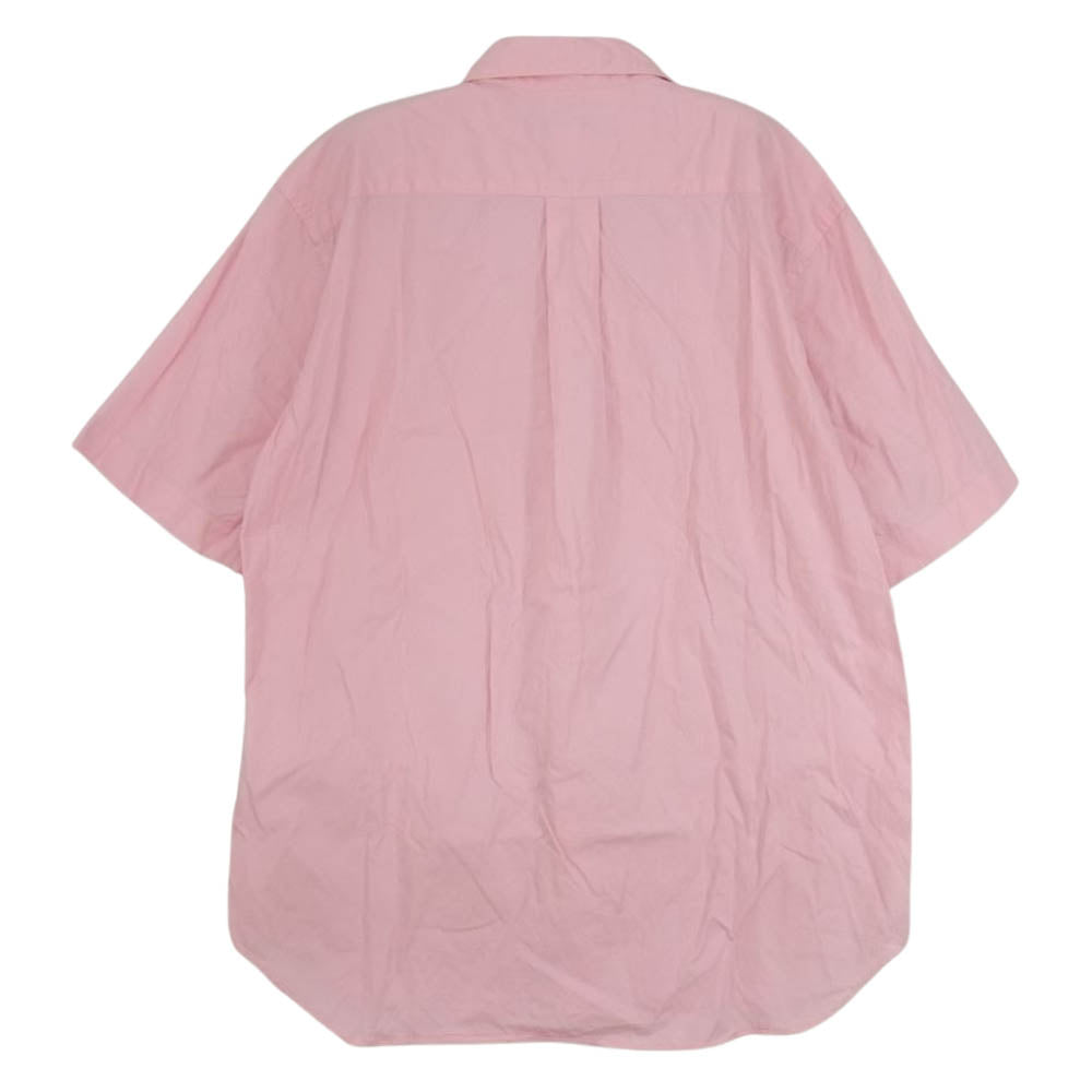 COMME des GARCONS HOMME DEUX コムデギャルソンオムドゥ DK-B031 デカボタン オックスフォード 半袖 シャツ ピンク系 M【中古】