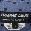 COMME des GARCONS HOMME DEUX コムデギャルソンオムドゥ DO-B065 ドット柄 シャンブレー  半袖 シャツ ブルー系 L【中古】