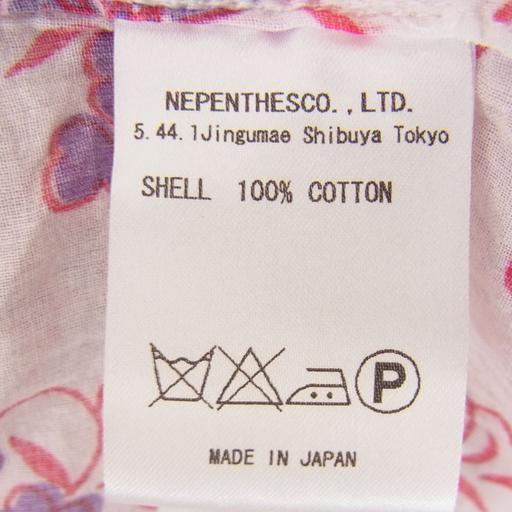 Needles ニードルス 総柄 開襟 オープンカラー 半袖 アロハシャツ パープル系 M【中古】