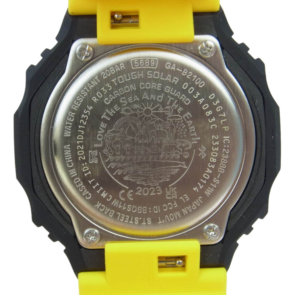 CASIO G-SHOCK カシオ ジーショック GA-B2100K-9AJR Love Sea and The Earth アイサーチ・ジャパン イルカクジラ イルクジ ウォッチ 腕時計 イエロー系【新古品】【未使用】【中古】
