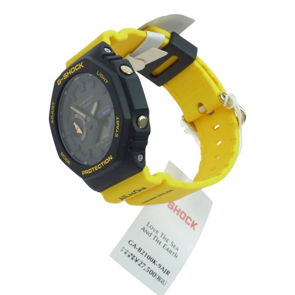 CASIO G-SHOCK カシオ ジーショック GA-B2100K-9AJR Love Sea and The Earth アイサーチ・ジャパン イルカクジラ イルクジ ウォッチ 腕時計 イエロー系【新古品】【未使用】【中古】