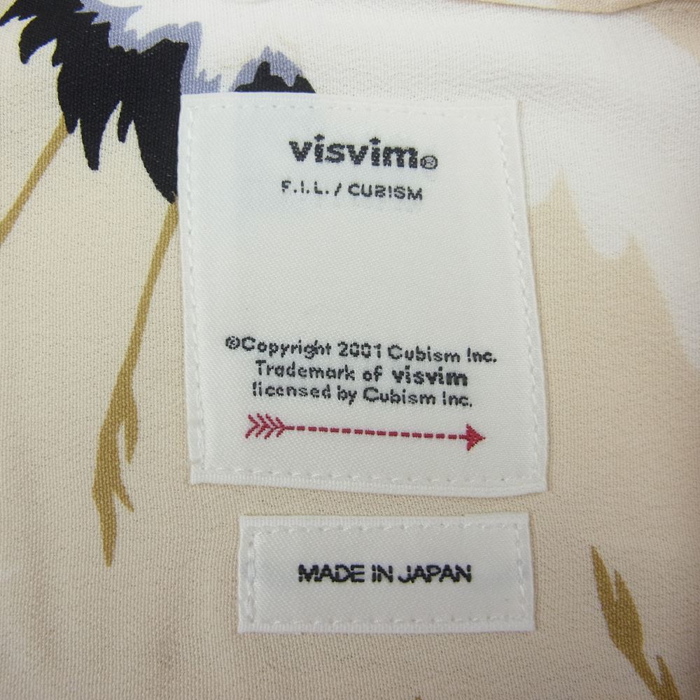 VISVIM ビズビム 0123105011018 CROSBY SHIRT S/S HIKAKU ヒカク オープンカラー シャツ ベージュ系 4【新古品】【未使用】【中古】