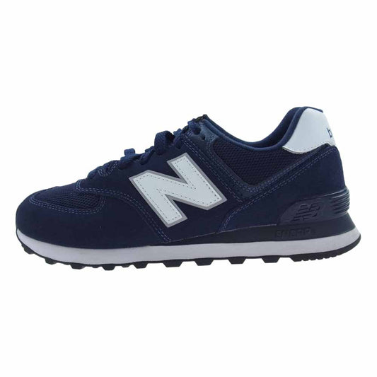 NEW BALANCE ニューバランス ML574EN2 574  ENCAP エンキャップ スエード スニーカー ネイビー系 25.5cm【中古】