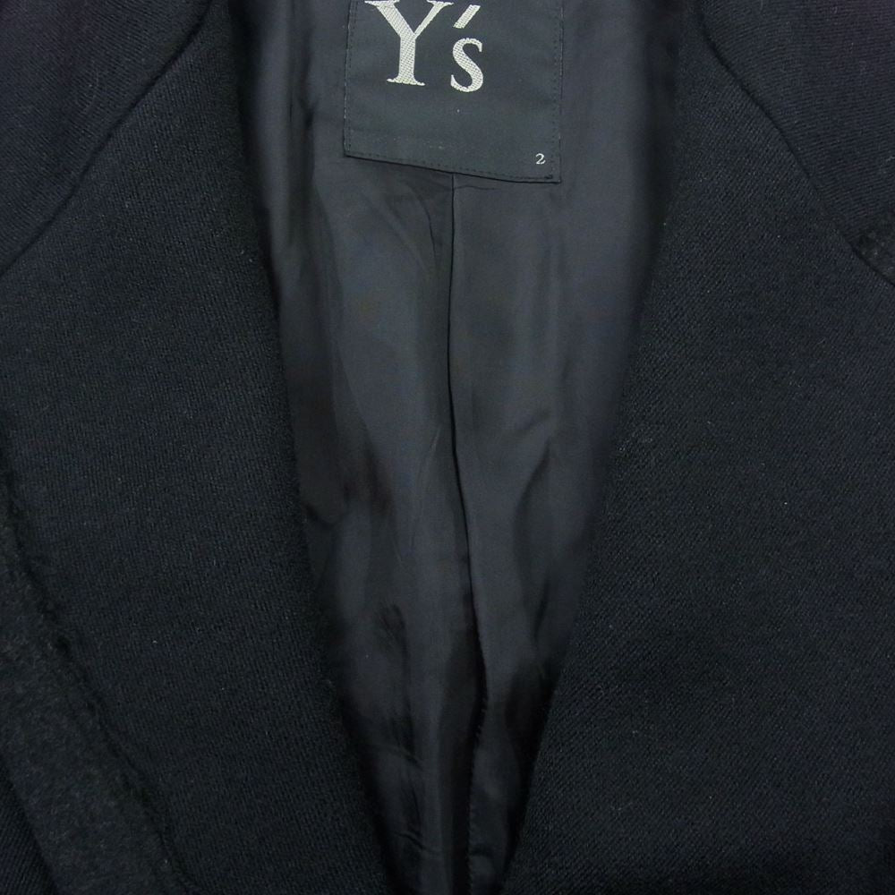 Y's Yohji Yamamoto ワイズ ヨウジヤマモト YK-J01-105 ウール ロング コート ブラック系 2【中古】