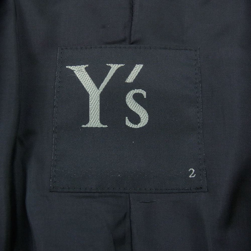 Y's Yohji Yamamoto ワイズ ヨウジヤマモト YK-J01-105 ウール ロング コート ブラック系 2【中古】