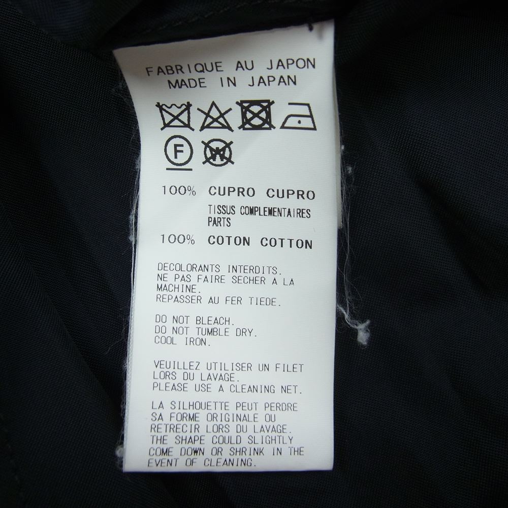 Yohji Yamamoto POUR HOMME ヨウジヤマモトプールオム HW-B08-212 Cupro Staff Shirt バックロゴ ロング シャツ ブラック系 3【中古】