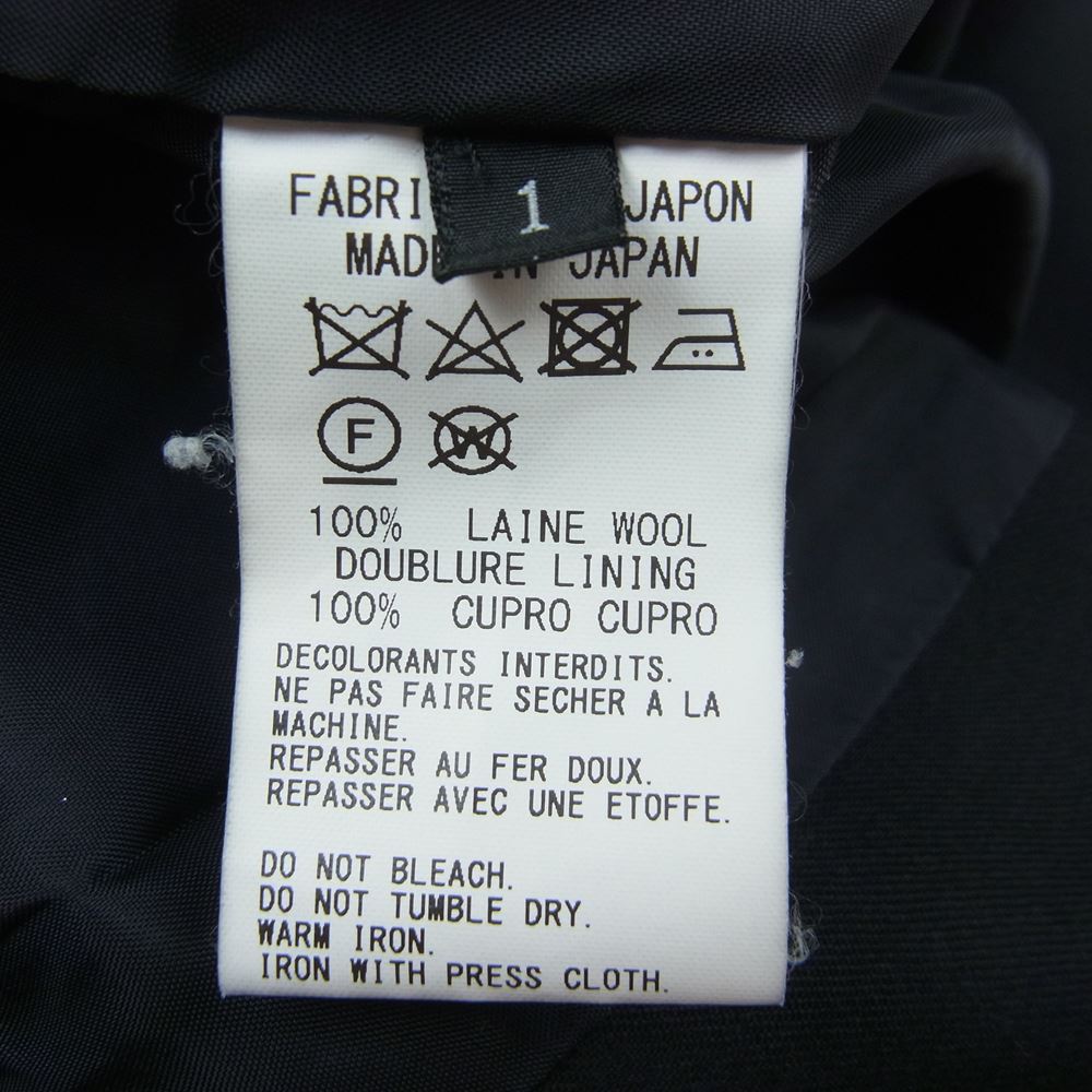 Yohji Yamamoto ヨウジヤマモト GroundY GK-J01-100 WOOL POLYESTER GABARDINE ASYMMETRIC JACKET アシンメトリー ジャケット ブラック系 1【中古】