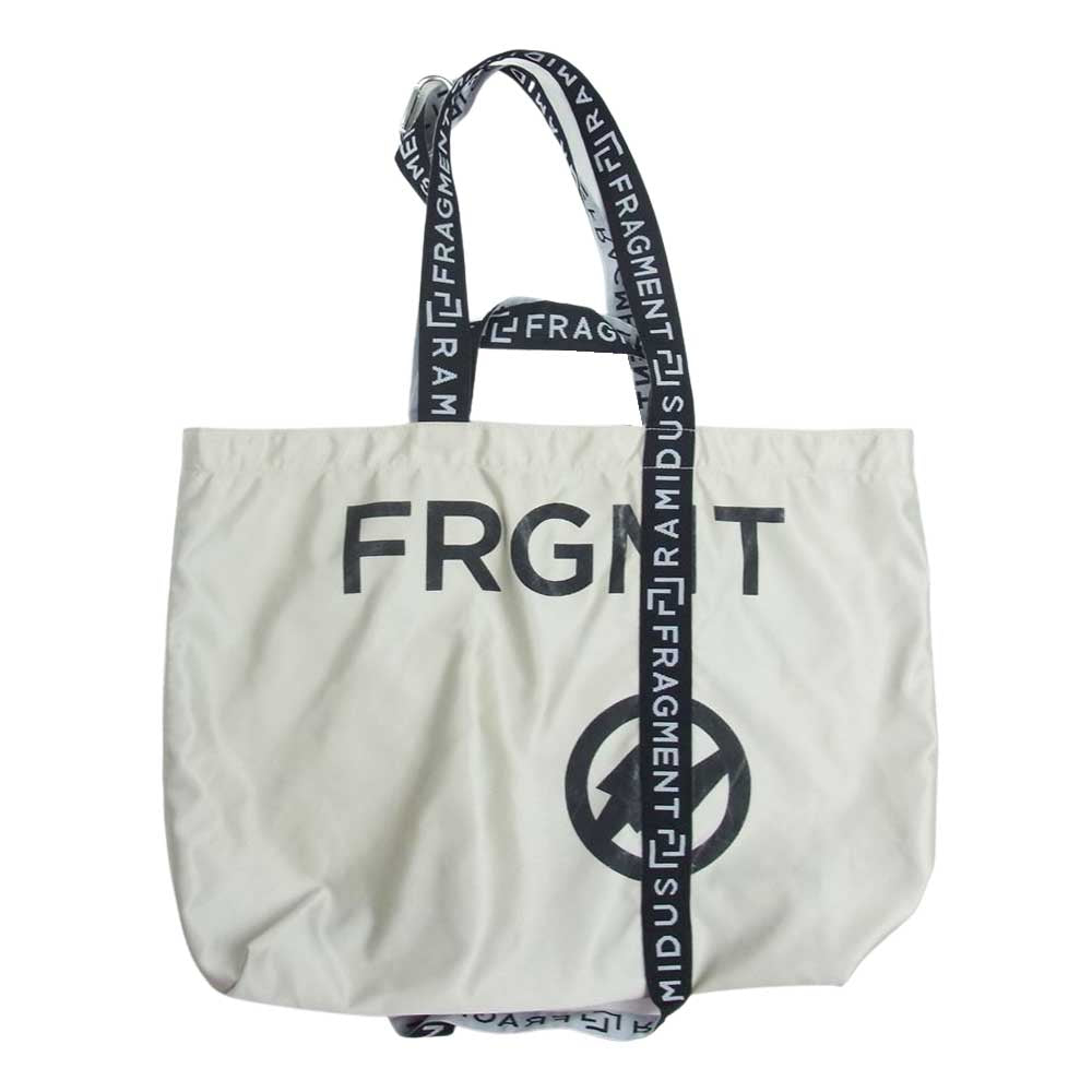 FRAGMENT DESIGN フラグメントデザイン × RAMIDUS ラミダス TOTE BAG ロゴ トート バック アイボリー系【中古】