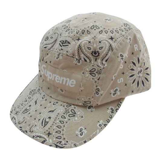 Supreme シュプリーム 21SS Bandana Camp Cap Beige ボックス ロゴ バンダナ キャンプ キャップ ベージュ系【中古】