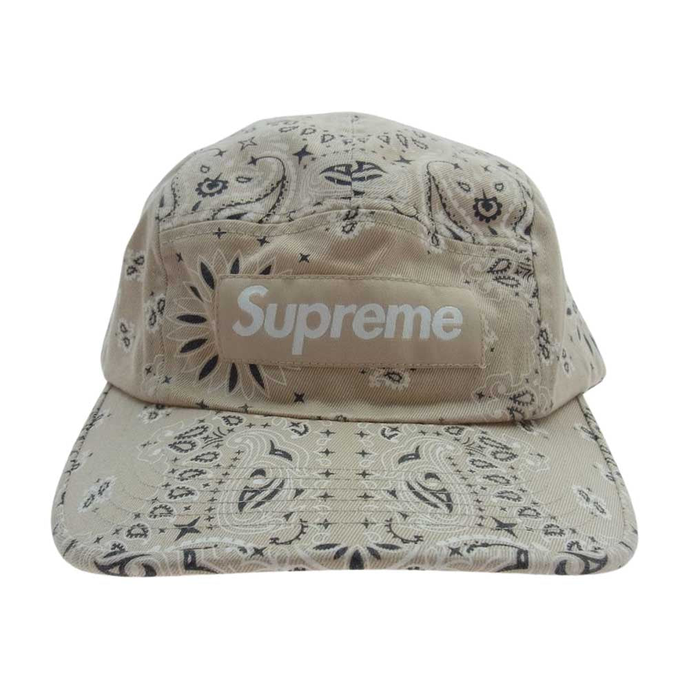 Supreme シュプリーム 21SS Bandana Camp Cap Beige ボックス ロゴ バンダナ キャンプ キャップ ベージュ系【中古】