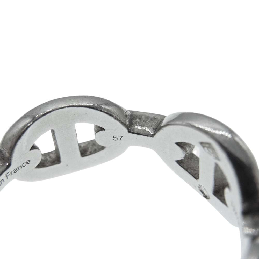 HERMES エルメス Chaine d'Ancre Enchainee シェーヌダンクル アンシェネ PM リング シルバー系 16.5号【中古】