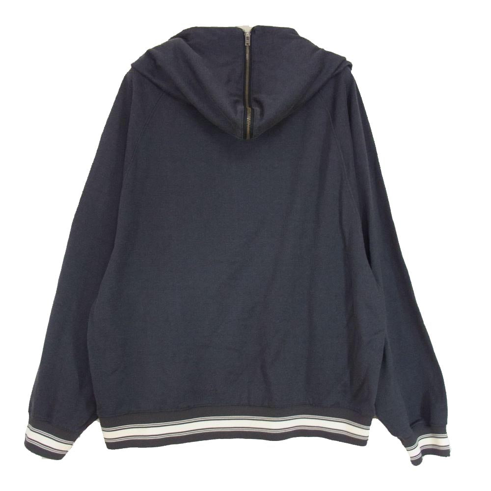 23SS  Jie-23S-CT01 FOOTBALL PLATING HOODIE フットボール ハーフジップ フーディー チャコール系 1【美品】【中古】