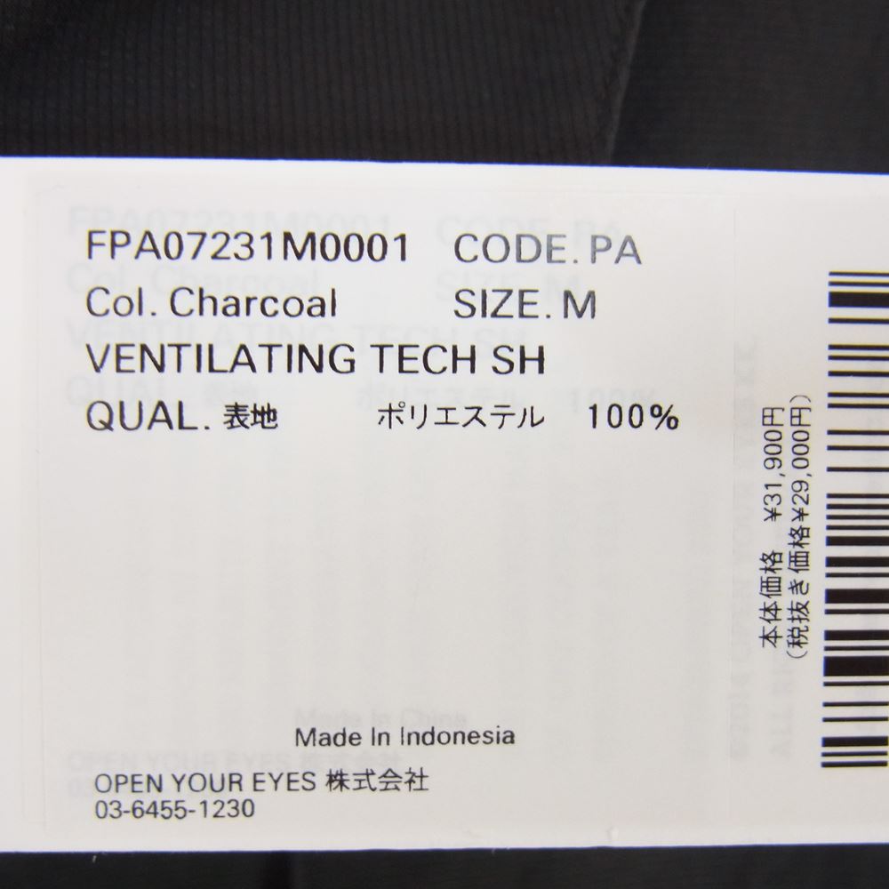 エフシーイー FPA07231M0001 VENTILATING TECH SHIRT ベンチレーティング テック シャツ チャコール系 M【美品】【中古】