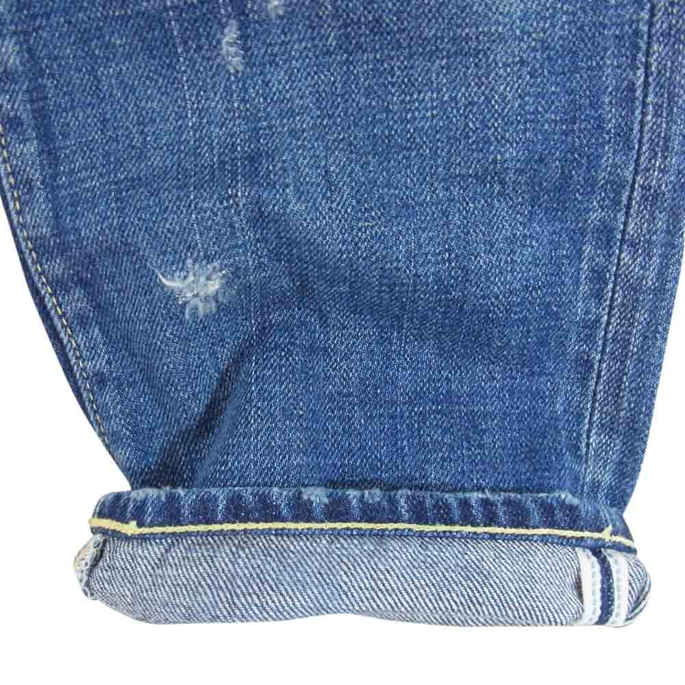 VISVIM ビズビム 16AW  0116205005020 SOCIAL SCLPTR 10 SLIM DAMAGED-12 ダメージ加工 スリム デニム パンツ インディゴブルー系 30【中古】