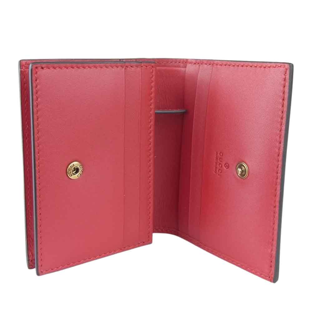 GUCCI グッチ 476050 GGスプリーム チェリー さくらんぼ 二つ折り 財布 ウォレット ブラウン系【新古品】【未使用】【中古】