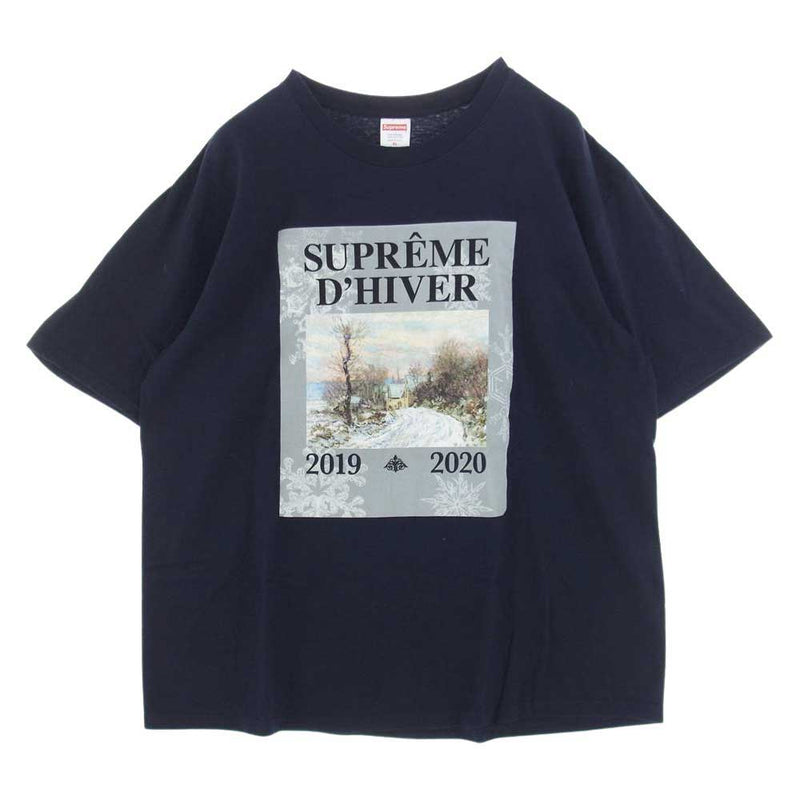 Supreme シュプリーム 19AW D'Hiver Tee プリント 半袖 Tシャツ ダークネイビー系 XL【中古】